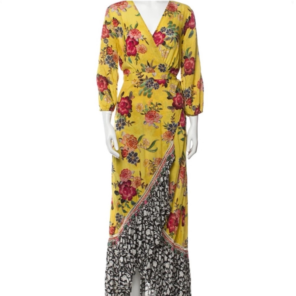 Farm Rio Floral Print Wrap Dress, Size M, Worn once in great condition - Picture 2 of 6